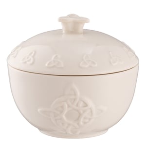 Belleek Classic Trinity Knot Covered Sugar - Extra 25% off with LC25