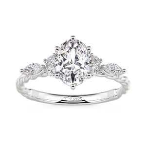 Jeulia Classic Braided Twist Engagement Ring