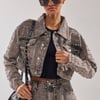 AKIRA Rizzo Studded Denim Jacket | Size Medium