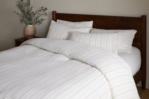 nkuku Anta Hemp & Cotton Duvet Cover | Textiles | Double | Sage Green