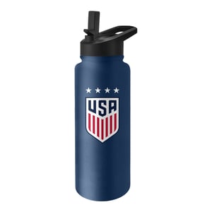 Logo USWNT 34 oz. Stainless Blue Quencher Bottle