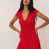 Red Polka Dot Harley Jersey Mini Dress