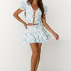 Brighter Blooms Mini Skirt Blue