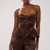 AKIRA Aint My Problem Corset Top | Brown | Size Medium