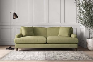 nkuku Deni Sofa | Make To Order | Grand | Brera Linen Sage