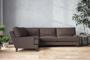 nkuku Marri Left Hand Corner Sofa | Make To Order | Grand | Recycled Cotton Mocha