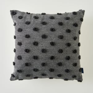 Maroc Cotton Dotted Throw Pillow - Anthracite