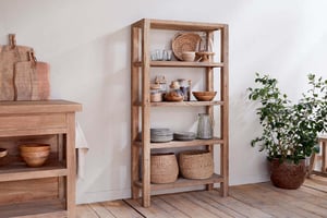 nkuku Ibo Reclaimed Wood Shelf | Storage Furniture | Wide | Natural