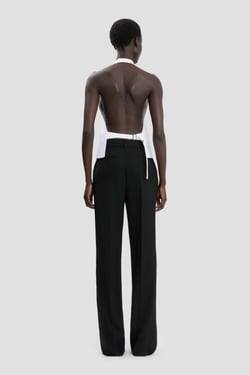 Victoria Beckham Backless Bib Top In White - 14 - Womens