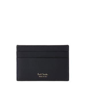 Paul Smith Leather Signature Stripe Coated Canvas Credit Card Holder Black