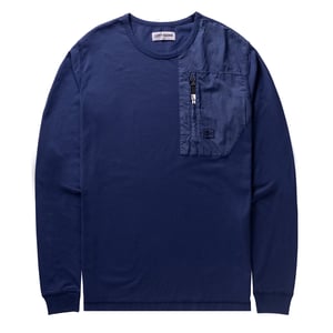 Left Hand L/S Patch Pocket Tee Navy