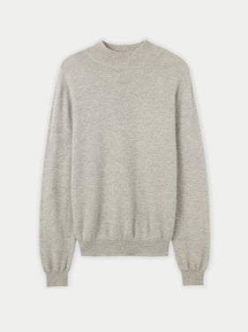 Essential Mock Neck Cashmere Sweater - 3XL / dawn blue / MK34-828