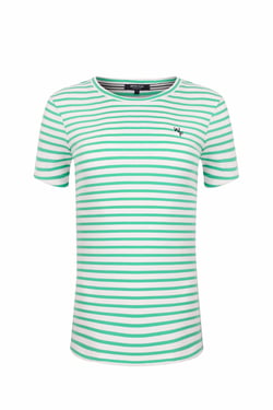Weird Fish Natalie Striped Crew Neck T-Shirt Peapod Size 10
