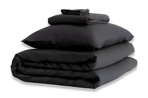 Charcoal Silk Duvet Set - Emperor / Standard Pillowcases