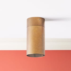 Barra IP65 static spotlight in brass