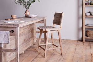 nkuku Vinay Woven Counter Dining Chair | Seating | One Size | Natural