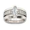 Jeulia Simple Marquise Cut Sterling Silver Ring Set