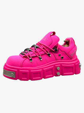 Punk Style Rivet Derby Shoes - Pink / 43