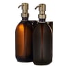 Gold Double Wall Mounted Soap Dispenser