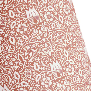 35cm straight empire shade in red house Borage block printed card by Morris & Co.