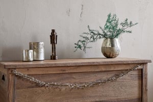 nkuku Danvi Glass Drop Garland | Christmas Decorations | One Size | Brass & Clear