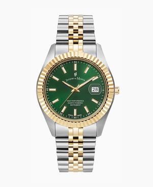 Inspiration Business 40mm Three-hands Date Two-tone Green dial Stainless steel swiss watch - 40 mm
