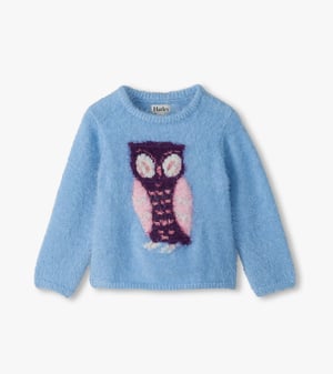 Baby & Toddler Girls Owl Furry Sweater