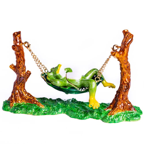 Frog Relaxing on Hammock