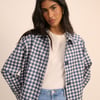 Blue Gingham Oyanti Swing Jacket