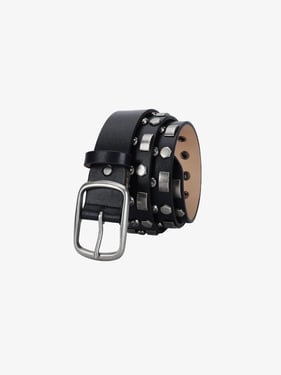Punk Style Rivet PU Leather Belt - Black / 125cm