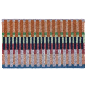 Bright Broken Stripe Coir Doormat - 45x75cm