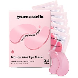 moisturizing pink eye masks - 24-pairs