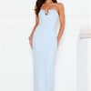 Lavish Lights Strapless Maxi Dress Blue