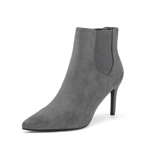 DREAM PAIRS Pointed Toe Stiletto Chelsea Ankle Booties