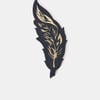 The Elphaba Monkey Feather Badge - Black & Navy
