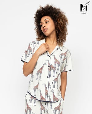 Georgina Womens Giraffe Print Pyjama Top - 28