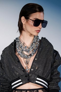 AKIRA Cross Me Metal Necklace