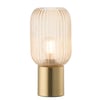 Galway Crystal Fluted Glass Table Lamp - Amber
