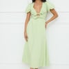Peach Fizz Maxi Dress Green