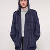 IMMORTAL Hooded Parka in Navy Micro Dot