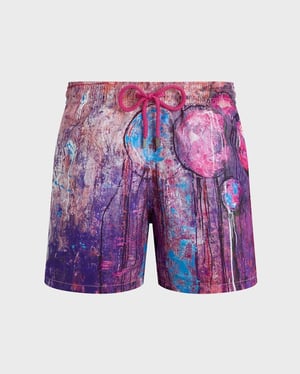 Vilebrequin - Men Swim Shorts Dripping Balloons - Swimwear - Moorea - Purple - Size M