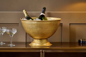 nkuku Nalgora Wine & Champagne Bucket | Kitchen & Dining Accessories | One Size | Antique Brass