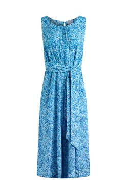 Weird Fish Nalani Printed Viscose Jumpsuit Azure Size 18