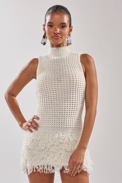 AKIRA Crochet Cutie Mini Dress | Size Large