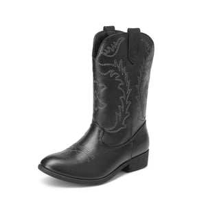 DREAM PAIRS Mid Calf Kids Cowboy Riding Boots