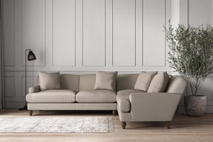 nkuku Deni Right Hand Corner Sofa | Make To Order | Super Grand | Recycled Cotton Flax