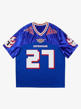 Original Contrast Color Sports Jersey T-Shirt - Royal Blue / 2XL