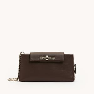 Hammitt Charlotte Espresso Pebble Silver Sml