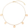 Happiness Circle Necklace Gold