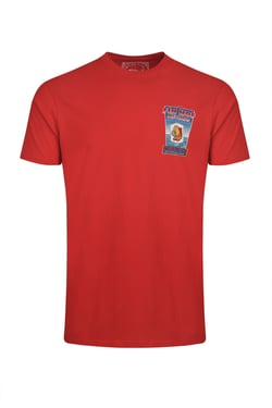 Weird Fish Fin Hof Back Print Artist T-Shirt Retro Red Size XL
